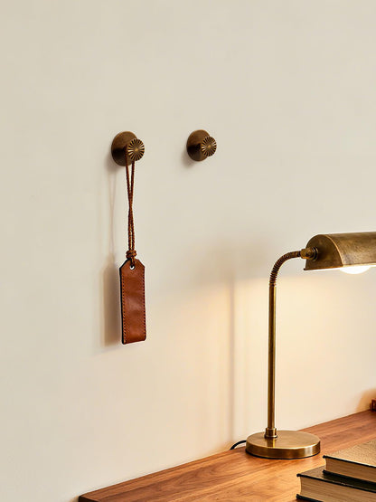 JIASENBAO 4 Pack Adhesive Coat Hooks for Bathrooms Antique Brass Wall Robe Towel Hooks for Hanging Kitchen Decorative Heavy Duty Zinc Alloy