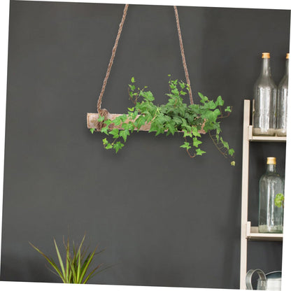 Yardwe 2sets Driftwood Wall Decor Plant Hangers Wooden Ornament for Rustic Farmhouse Beach Theme Garden Wedding Decor
