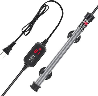 hygger Submersible Aquarium Heater, 100W 150W 200W 300W Adjustable Fish Tahk Heater with Temperature Controller, LED Display, Small Aquarium Betta Heater for up to 20/26/40/48 Gallons