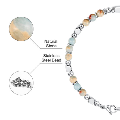 SIUMAL Bracelets for Women, Silver & Gold Bracelets for Women, Boho Beaded Bracelet, Trendy Jewelry Gifts for Lover Mom Friends