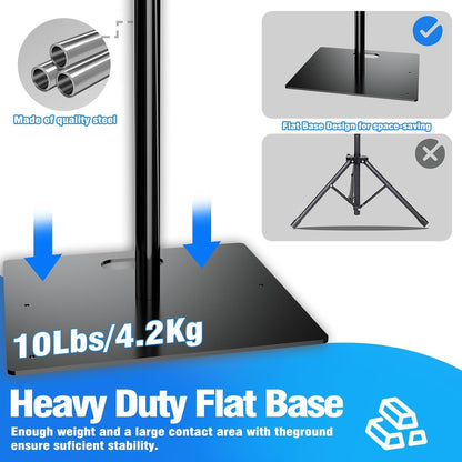 OPYRET Pipe and Drape Backdrop Stand Kit Backdrop Stand For Parties 10x10 FT Adjustable Photo Backdrop Stand Heavy Duty Background Stand for Wedding Banquet Decorations, Black