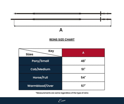 Exion 5/8" (16mm) Designer Stitched Raised Leather Rubber Reins | Premium Grip English Horse Reins with Hook Studs