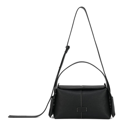 Goinsound Trendy Shoulder Purses Medium Black Handbags For Women Leather Crossbody Bag With Adjustable Strap