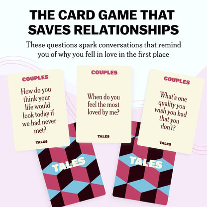 TALES 150 Conversation Starter Cards, Couples Edition, Prompts for Deeper Connection, Date Night Ideas, Anniversaries, and Quality Time Together
