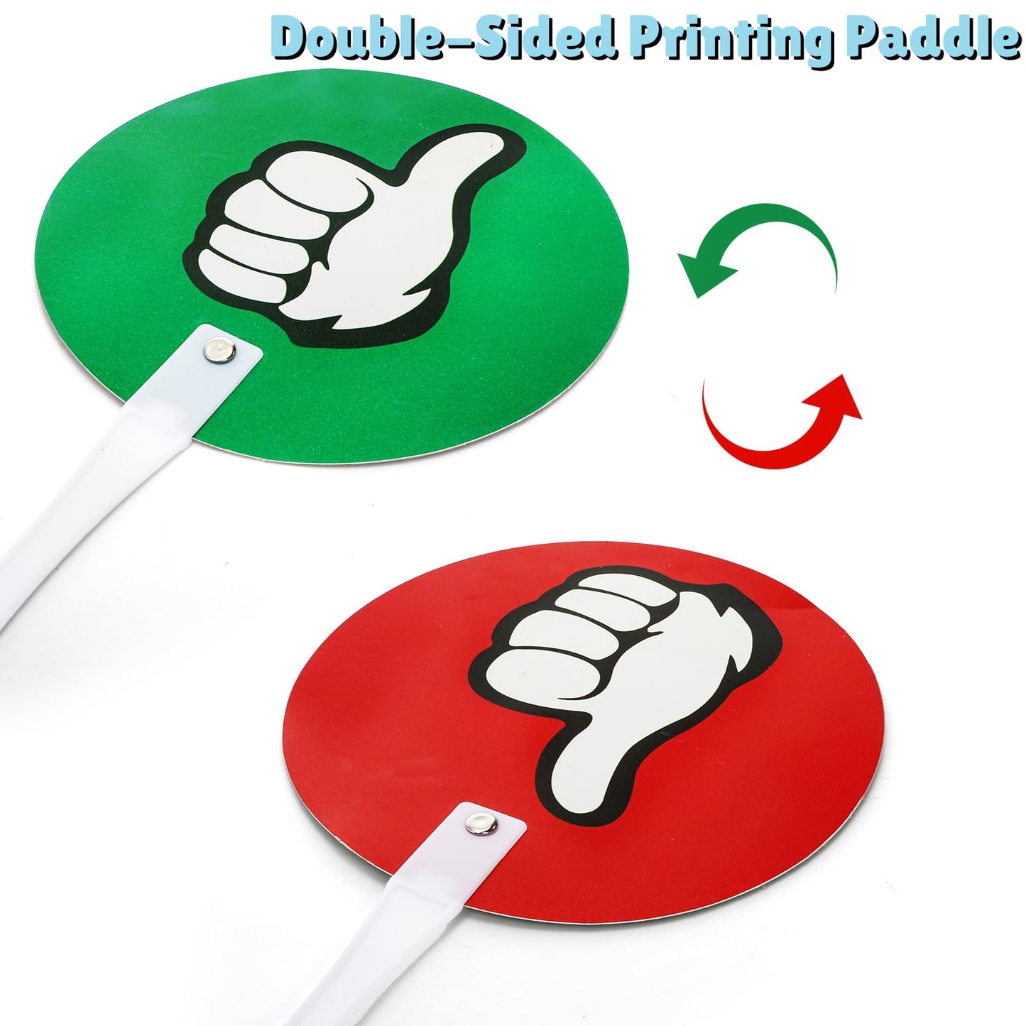 ELFULLY 50 Pack Thumbs Up Thumbs Down Paddles, Classroom Voting Paddles, Yes or No Plastic Sign, True False Signs for Teacher Student Interaction, Teacher Supplies for Classroom Events School