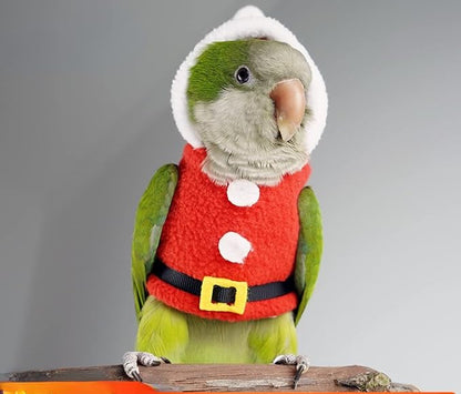 Bird Clothes Birds Flight Suit, Christmas Hoodie for Parrots Cockatiel Sun Conure Christmas Party Cosplay Photo Prop Bird Shirt Small Animals Apparel (with Diaper,Lorikeet)