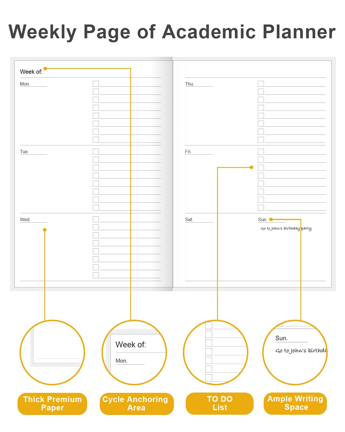 Academic Planner for 2026-2027 or Anytime – 5.8" x 8.5" Undated Weekly Student Planner For Homeschool, High School, College & Nursing Students, 200 Pages, Colorful Large Flower