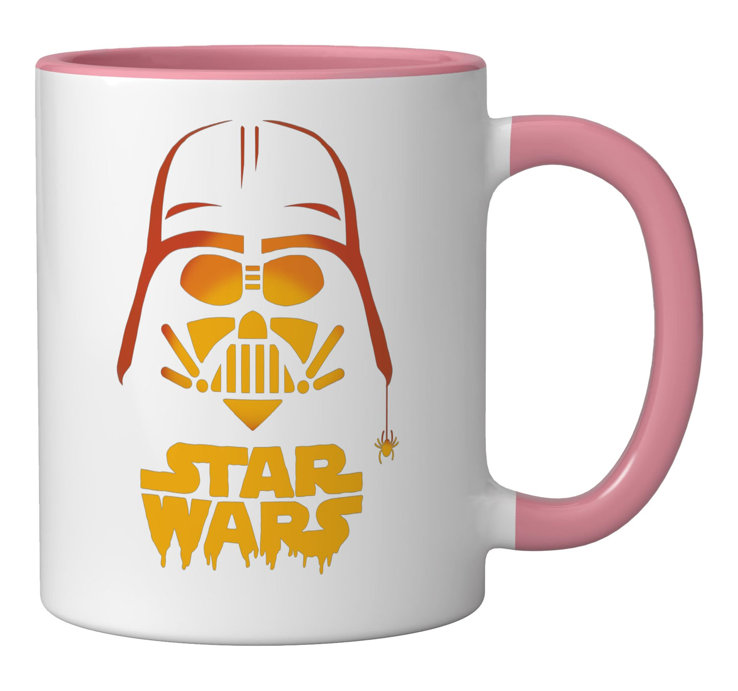 Star Wars Darth Vader Halloween Jack-O-Lantern Ceramic Mug, Pink/White