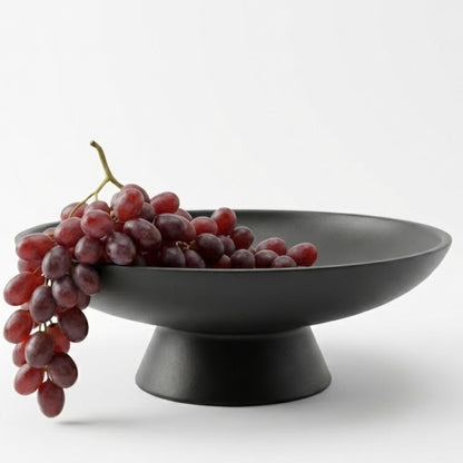 12" Concrete Fruit bowl for Kitchen Counter, Coffee Table Decor, Decorative Key Bowl, Home Décor Accents, Kitchen Counter Decor Black