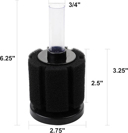 AQUANEAT Aquarium Bio Sponge Filter Breeding Fry Betta Shrimp Nano Fish Tank (Middle up to 20Gal)