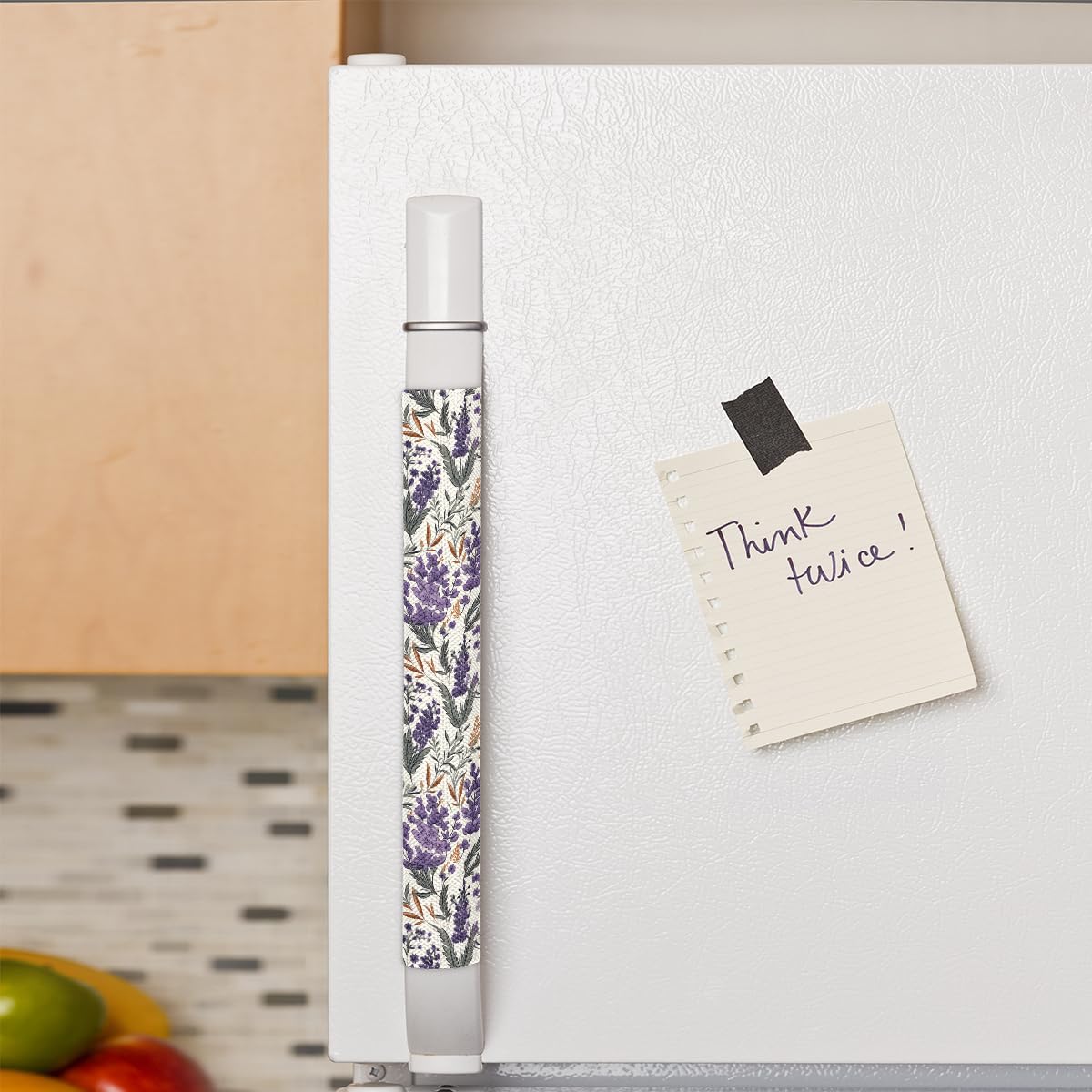 Pardick Refrigerator Door Handle Covers Set of 2, Lavender Fridge Handle Covers Appliance Handle Covers Protector for Microwave Oven Stove Dishwasher, Keep Your Kitchen Appliance Clean