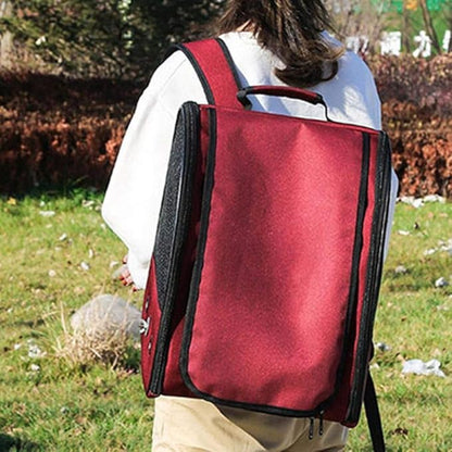 Bird Carriers Pet Parrot Backpack Bird Travel Carrier Outerdoor Breathable Hiking 1Pcs Black