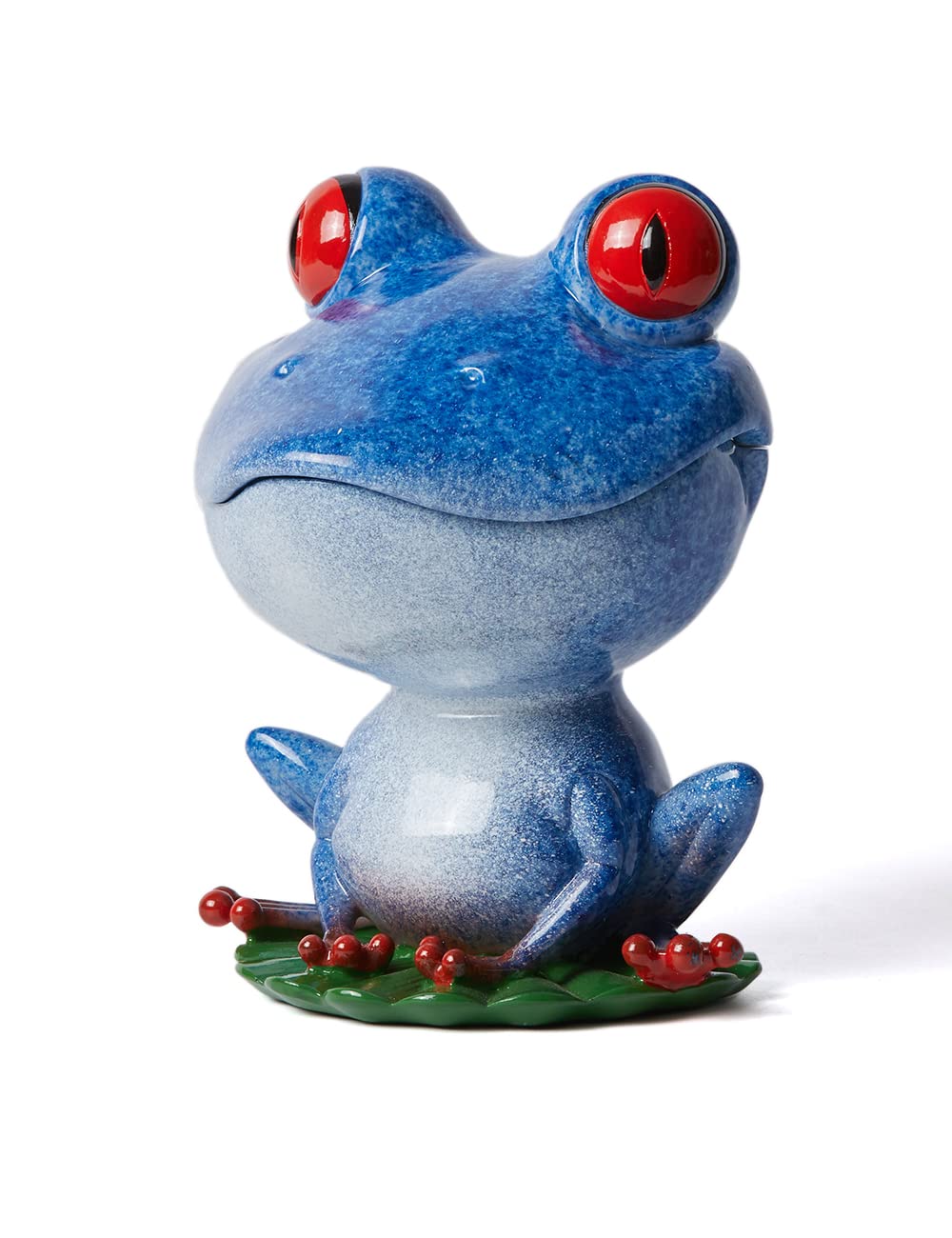 NENBOLEC Frog Figurine Candy Dish Cookie Jar Snack Tray Modern Art Home Decor Gift for Living Dining Room Kitchen Office Blue 8 Inch