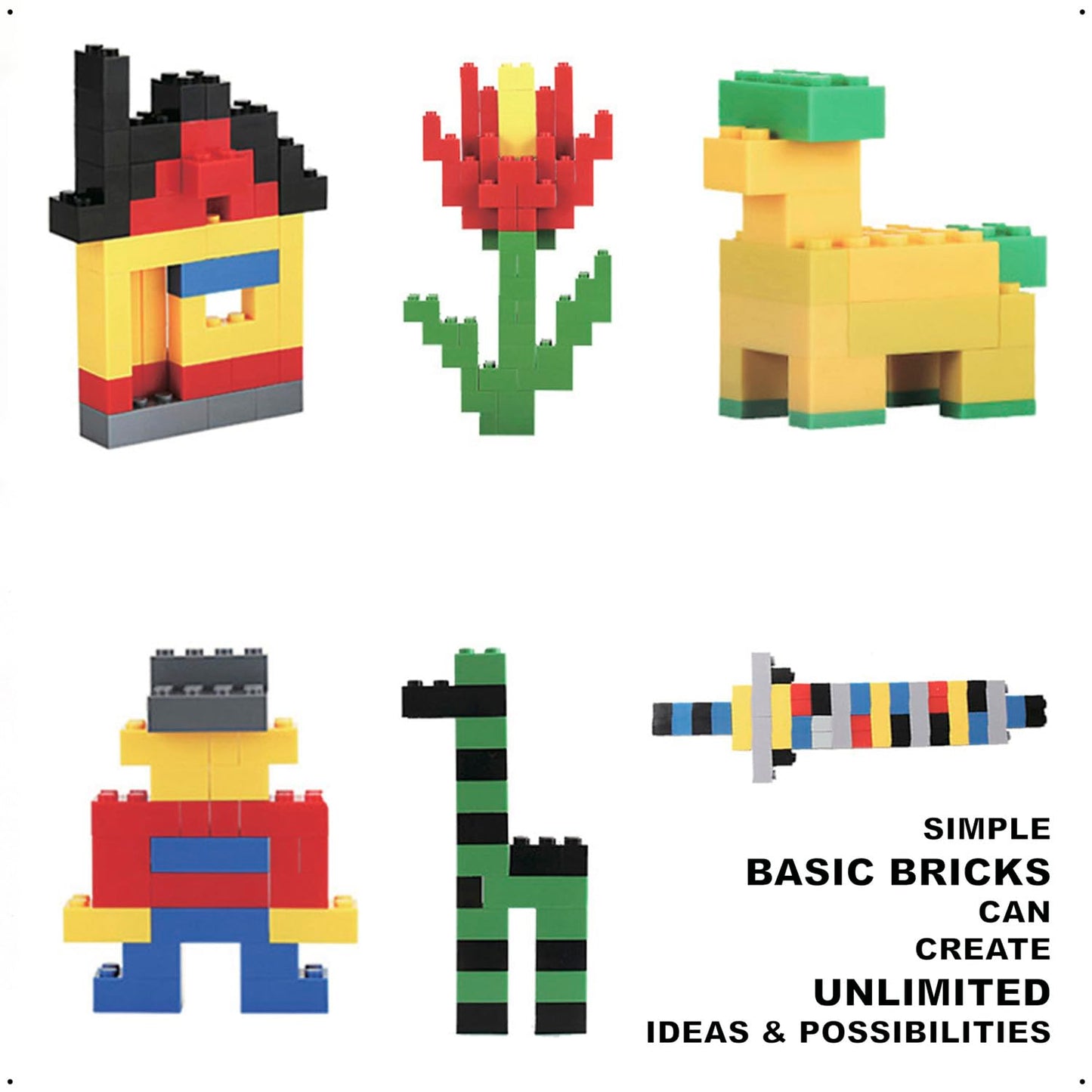 Bestoyz 1000 Pieces Building Blocks, Bulk Classic Building Bricks Toy, Big Box of Basic Bricks, Compatible with Major Brands, Educational Construction Toys & Gifts for Kids 4+