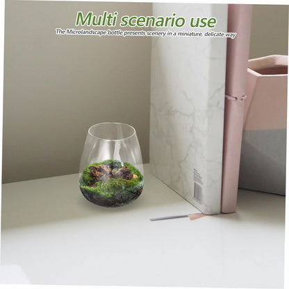 Yardenfun Hydroponic Glass Terrarium for Indoor Decor Moss Plant Container Sustainable Glass Landscape for and Centerpieces