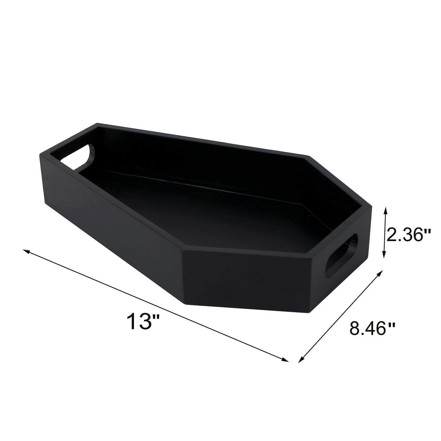 ZJPZYXDHZFC Gothic Coffin Decor Gothic Wooden Makeup Organizer