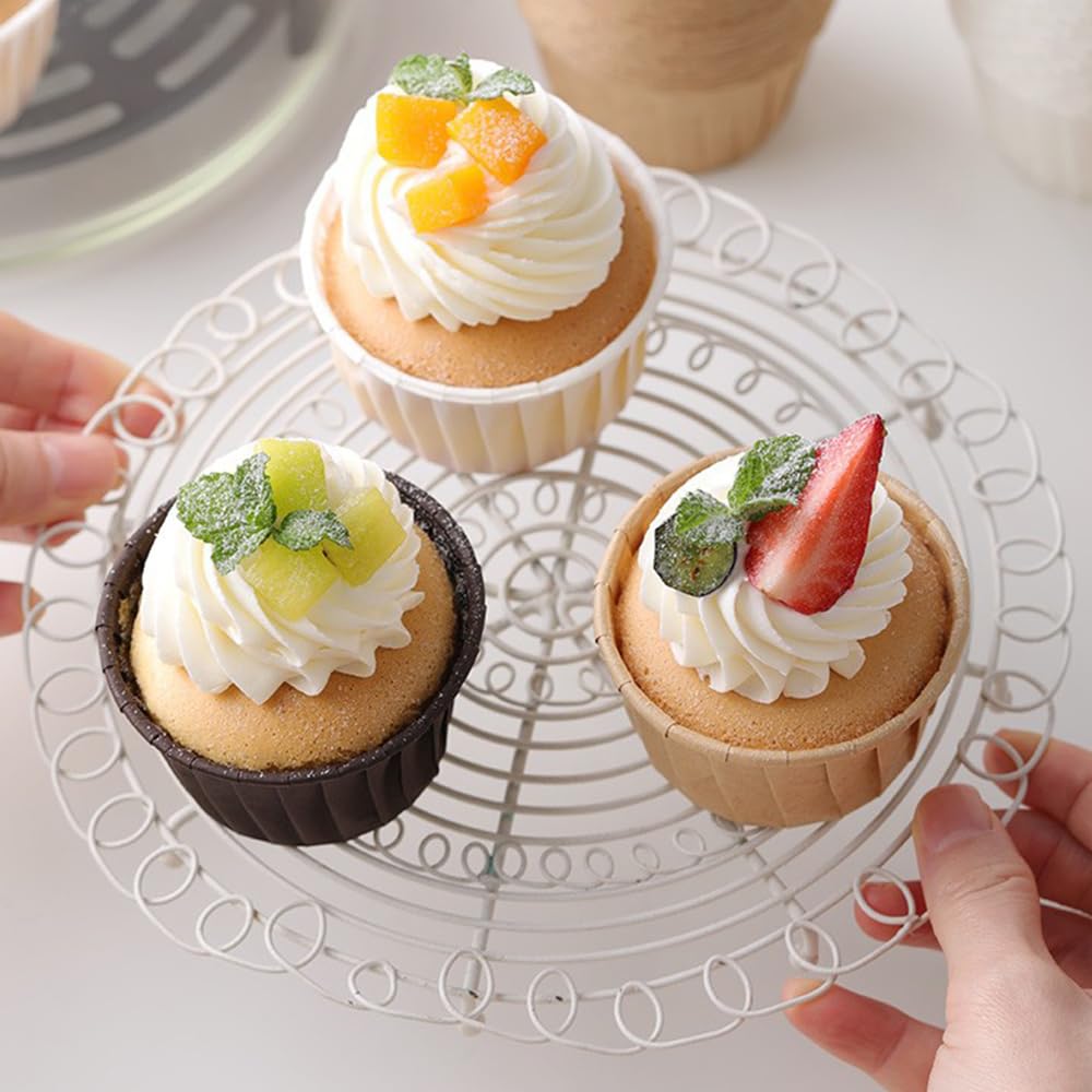 200 PCS Cupcake Liners Muffin Standard Size, Baking Cups Greaseproof Wrappers Paper Cupcake Holders for Wedding Birthday Party Baby Showers Bakery Gift