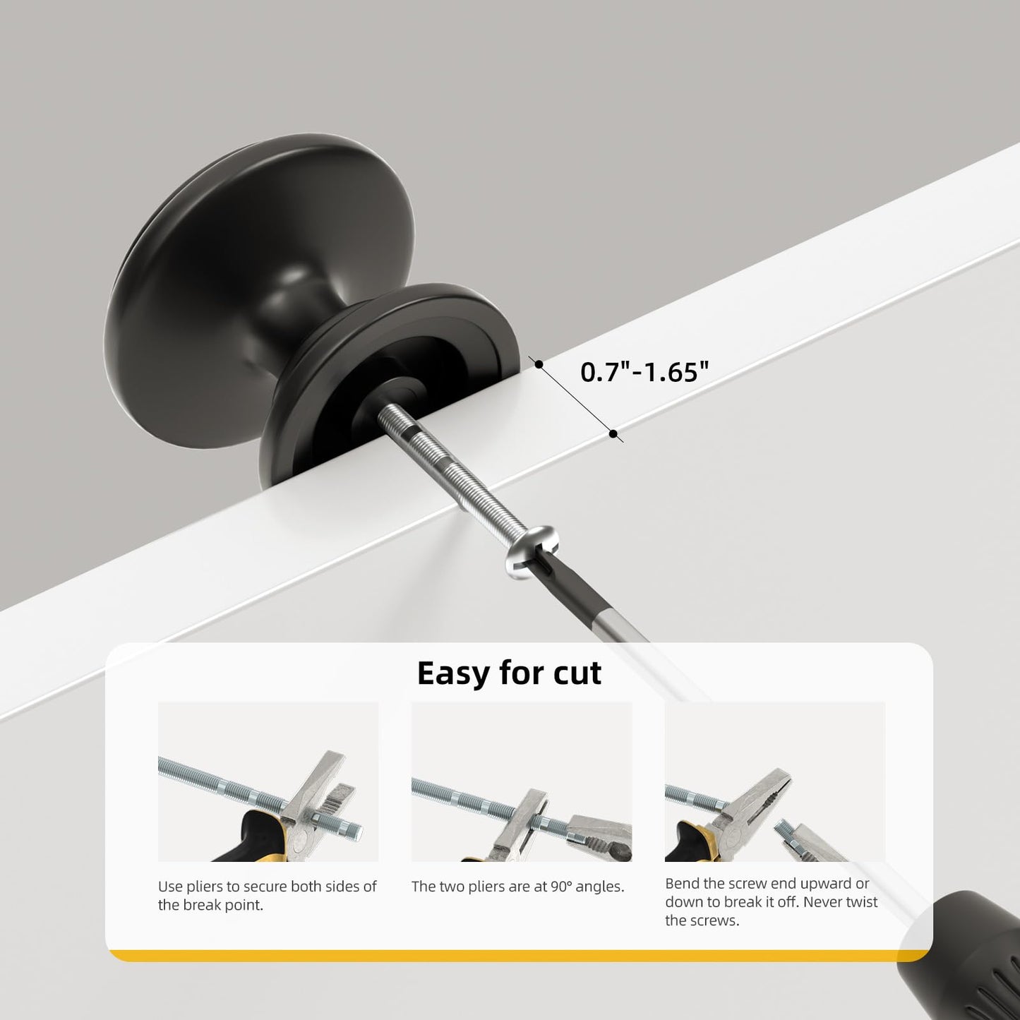 Goldenwarm 10 Pack Cabinet Knobs Black Cabinet Knobs Round Black Drawer Pulls Zinc Alloy Hardware for Dresser Drawer 1-1/5 Inch Diameter