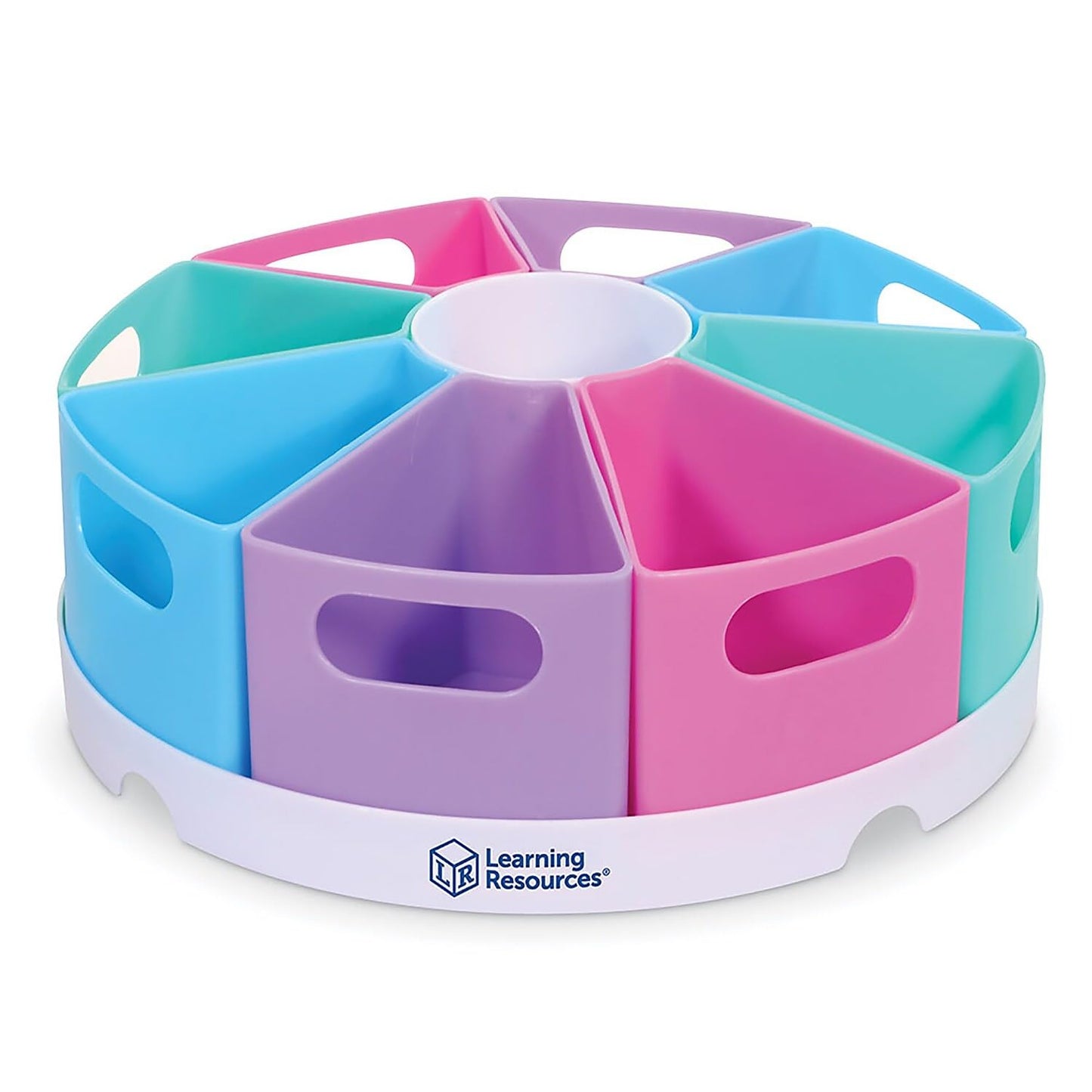 Learning Resources Create-a-Space Storage Center Pastel - Rotating Caddy Organizer for Kids, Art Supply Organizers for Markers, Pens and Pencils, Classroom Table Caddy for Teachers