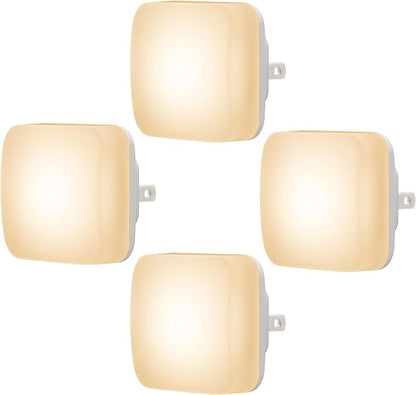 Energizer Night Lights Plug into Wall, 4-Pack, LED Plug in Nightlight, Soft Warm White, Dusk to Dawn Sensor, Adults, Kids, Bedroom, Bathroom, Nursery, Hallway, Kitchen, ETL Safety Listed, 85623