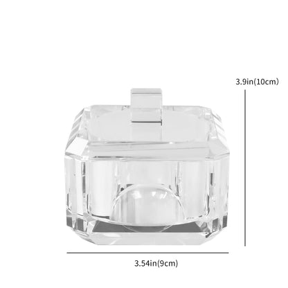 kitCom Crystal Candy Dish with Lid Hand-Cut Home Decorative Jewelry Box Candy Jar W 4" x H 3.5", Comes With Gift Box