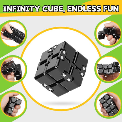 Fidget Toys Set for Adults, Sensory Pack with Fidget Spinner, Robot Spinner, Keyboard Clicker Toy, Fidget Pad, Stress Relief Desk Gadget for Office Classroom, for Boy Friend