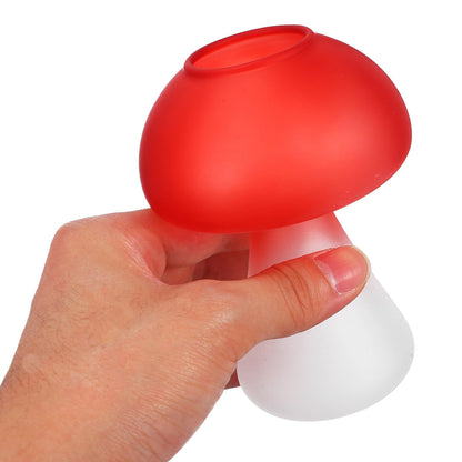 Yardenfun Mushroom Shaped Glass Vase Planter Crimson Desktop Flowerpot Hydroponic Plant Container Decorative Home Garden Terrarium