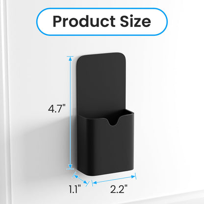 First-zgel 4 Pack Magnetic Marker Holder for Whiteboard, Wall Pen Cup Organizer for Dry Erase Markers, Pencils, Ideal for Classroom, Office, Refrigerator, and Locker (Black)