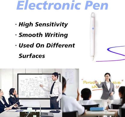 Portable Interactive Whiteboard - Smart Teaching Whiteboard, Long Focus Interactive Screen, Auto Calibration, Easy to Setup, Ideal for Home, Office, Classrooms, Conference Room, Presentation