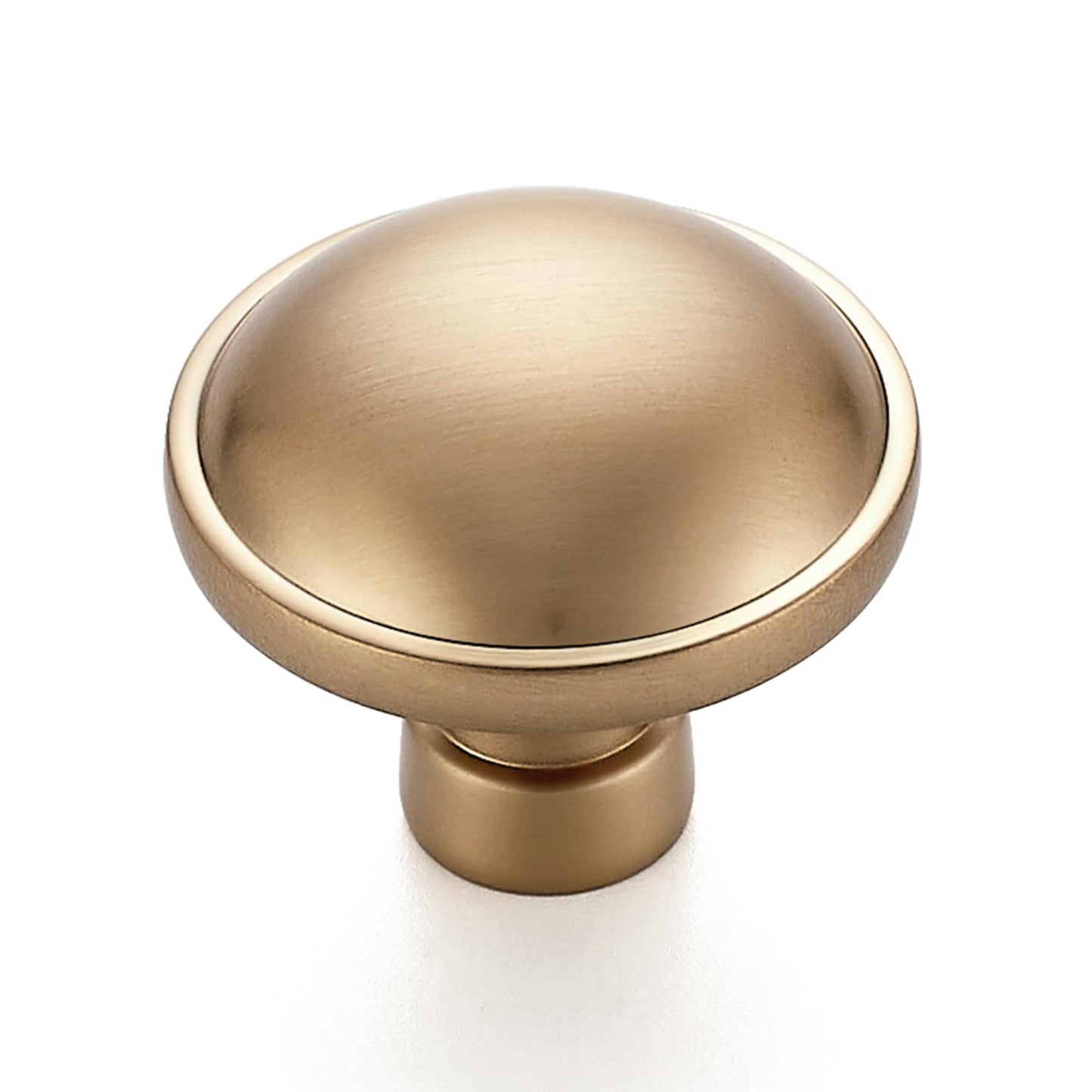 Ravinte 2 Pack 1-1/4 Inch Diameter Kitchen Cabinet Knobs Champagne Bronze Dresser Knobs Round Solid Cabinet Drawer Pulls for Kitchen Cupboard Hardware