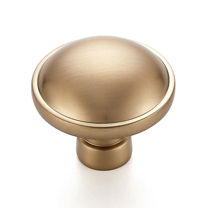 Ravinte 2 Pack 1-1/4 Inch Diameter Kitchen Cabinet Knobs Champagne Bronze Dresser Knobs Round Solid Cabinet Drawer Pulls for Kitchen Cupboard Hardware