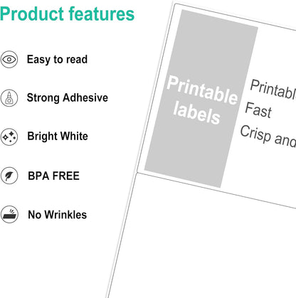 L LIKED 30 Sheets 5.5 x 8.5 Inches Shipping Address Labels for Laser/Ink Jet Printer - 30 Sheets