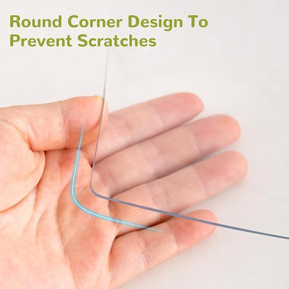 54 x 54 Inch Clear Table Cover Protector, Clear Table Protector for Dining Room Table, 1.5mm Plastic Table Cover, Waterproof Table Pad for Kitchen, Office