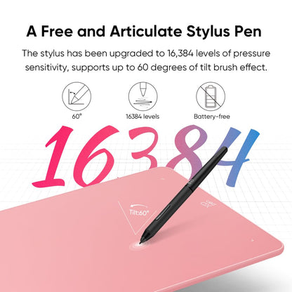 XPPen Deco 01 V3 10x6 Drawing Tablet | 16K Pressure Pen | Battery-Free Stylus | 8 Hotkeys | for OSU Gaming & Teaching | PC/Mac/Android/ChromeOS Compatible | Pink