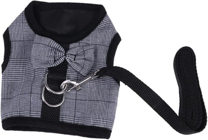 Toddmomy Small PET Vest Harness Breathable Mesh for Rabbits Guinea Pigs and Small Animals Adjustable Leash Lead and Traction Strap