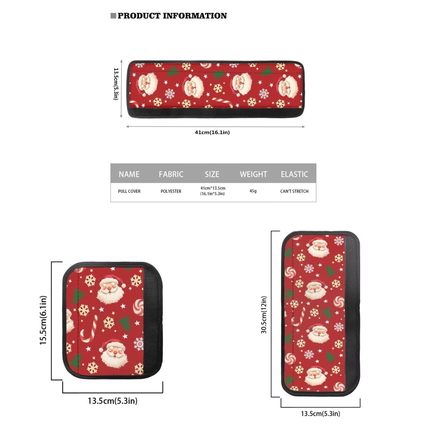Yatixapu Santa Claus 6Pcs Refrigerator Door Handle Cover, Washable Kitchen Appliance Decor Handles Fridge Oven Microwave Dishwasher Antiskid Protector Keep Off Fingerprints Food Stains