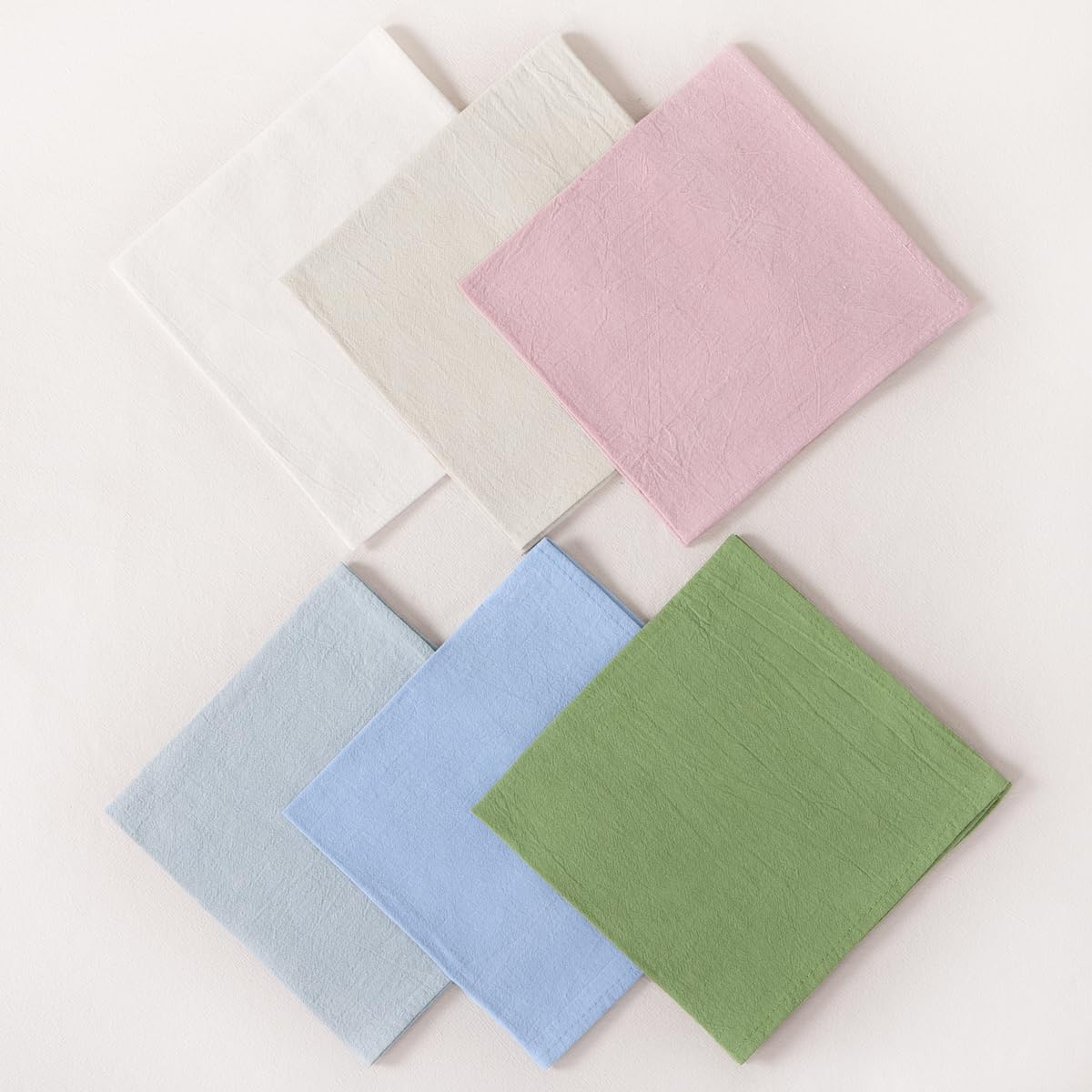 Socomi Cloth Napkins Grey Blue Fall Thanksgiving Washable Reusable Bulk Linen Cotton Napkins Set of 6 17"x17" for Wedding Party Bridal Baby Shower Birthday Dining Table Decorations