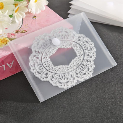 20 Pieces Dies&Stamp Storage Envelope Strong Stick-up Magic Sticker Clear Package Useto Storage Cutting Dies Rubber Clear Stamp Template Embossing Stencild Card Making Storage Folders Holder Pockets