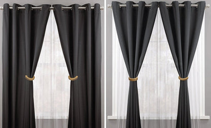 NICE PURCHASE 2 Pcs Wooden Curtain Tiebacks Holdbacks European Classic Retro Window Home Office Decorative Drapes Holders Strong Magnetic Clean Durable - Multifunctional Also Wood Pants Hanger (A)