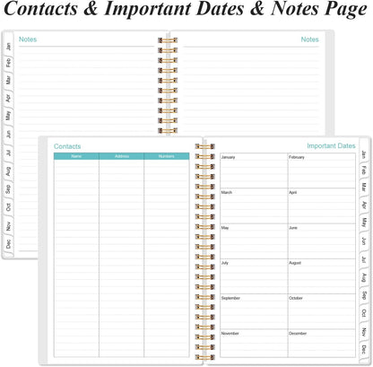 2026 Appointment Book & Planner - 2026 Daily Hourly Planner from January 2026 - December 2026, Weekly Appointment Book with 30-Minute Interval, Medium 6.4" x 8.5", Flower-C