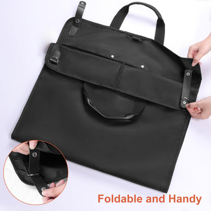 Univivi 43" Garment Bags for Travel, Heavy Duty Suit Travel Bag for Men&Women, Foldable Garment Bags for Hanging Clothes with 5 Zipper Pockets for Suit, Coats, Shirt,Short Dress
