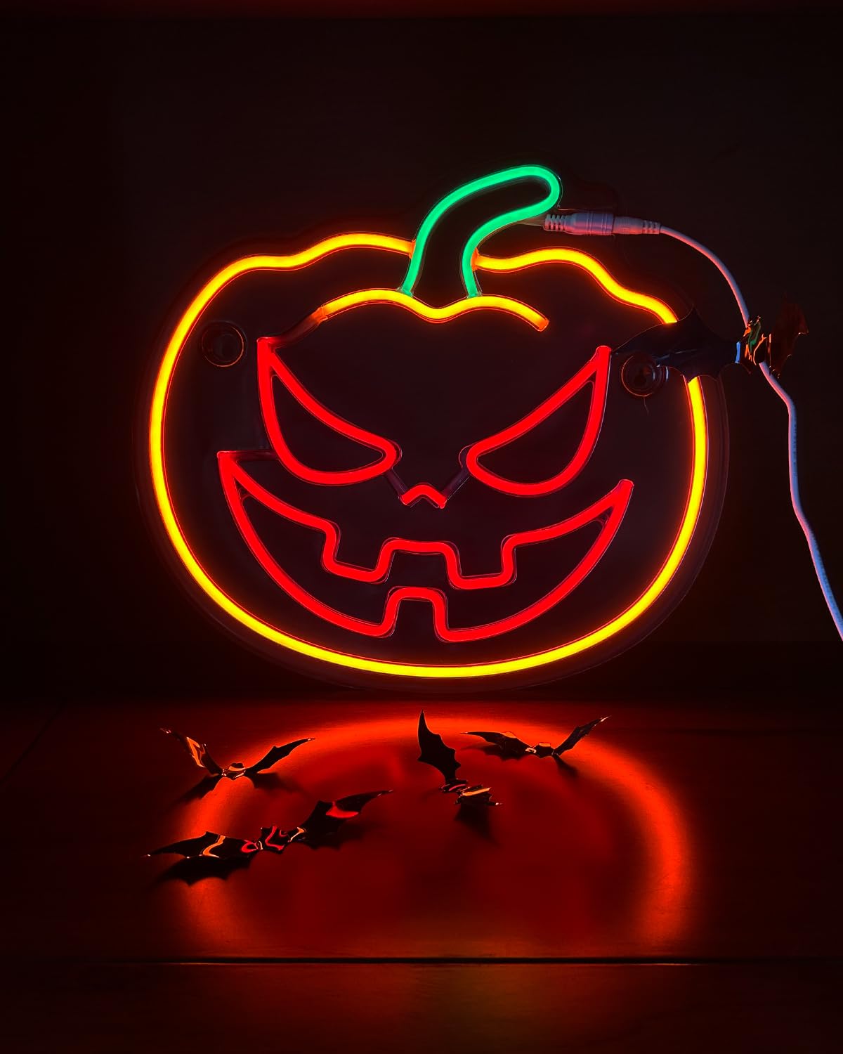 Halloween Pumpkin Neon Sign -13 X 12.5 Inch Dimmer Led Neon Signs for Halloween Decor, Cute Pumpkin Decor for Bedroom, Party and Birthday Gifts, Neon Christmas Decorations