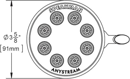 Speakman S-2251-PB Signature Icon Anystream High Pressure Adjustable Solid Brass Shower Head, Polished Brass