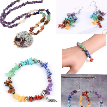 Natural Chip Stone Beads Persian Gulf Agate 5-8mm About 400 Pieces Irregular Gemstones Healing Crystal Loose Rocks Bead Hole Drilled DIY for Bracelet Jewelry Making(5-8mm, Persian Gulf Agate)
