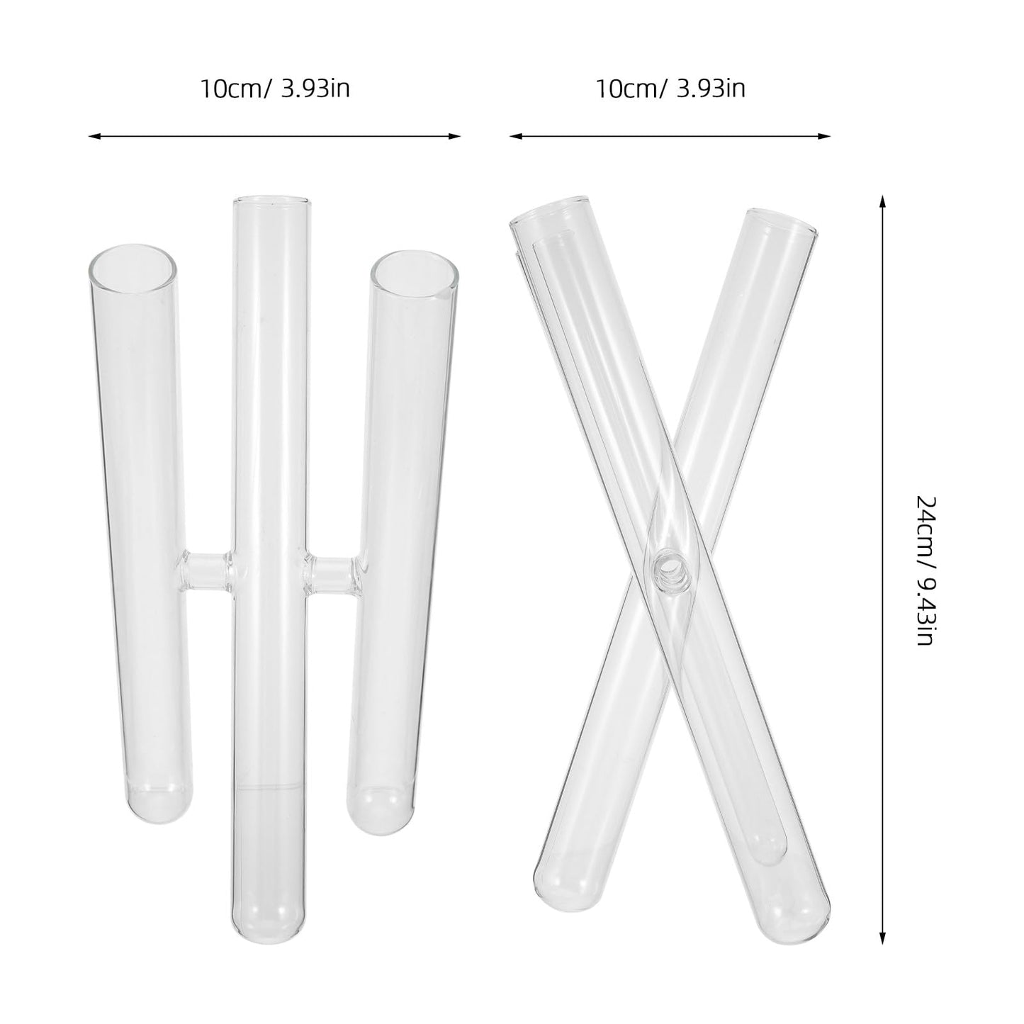 ibasenice Clear Glass Tube Vase: Single Stem Plant Holder - Propagation Tubes for Desk Decor - Transparent Terrarium Planter - Small Hydroponic Vase for Office