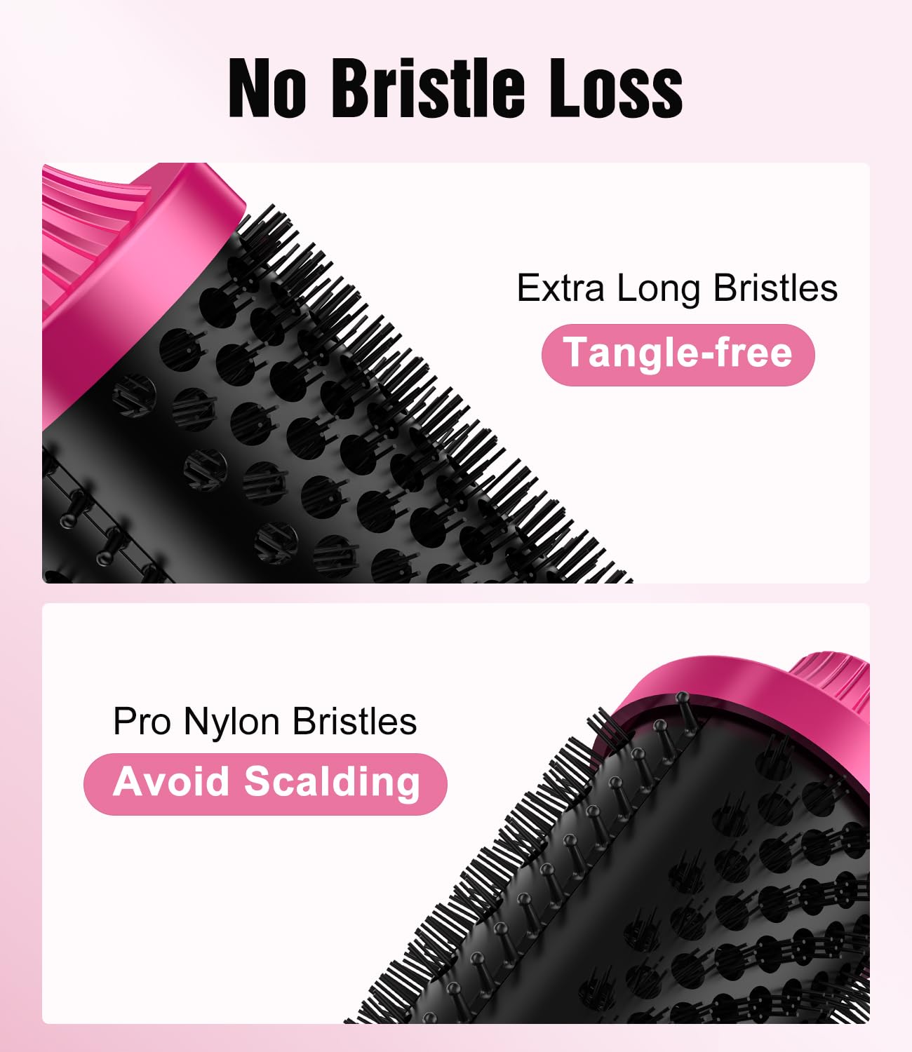 Terviiix Thermal Brush Get Voluminous Style, Quick Heating Hot Brush, Ceramic Tourmaline Ionic Heated Curling Iron, Digital Display 9 Temperatures Curling Wand, Dual Voltage, 1.5 Inch