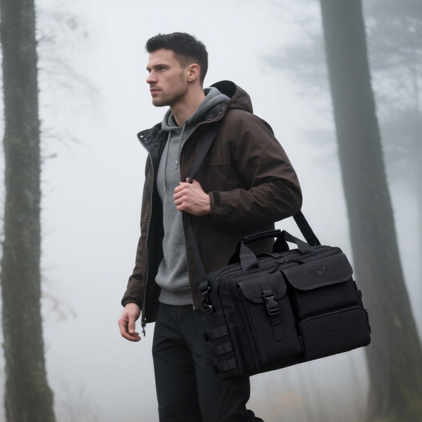 Stypos Tactical Messenger Bag, Tactical Briefcase for Man Military Laptop Bag 15.6/17.3 Inch Messenger Shoulder Bag