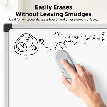 FUNISKETCH Dry Erase Eraser, Magnetic White Board Erasers - 2 Pack,Glass Board Glass Whiteboard Eraser for Office and School Supplies (Gray)