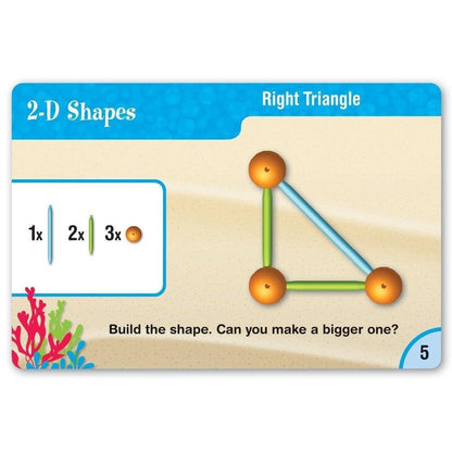 Learning Resources Dive into Shapes! A Sea and Build Geometry Set - Math Manipulatives, 3d Classroom Must Haves, STEM Games, Fine Motor Skills, Science Experiments for Kids, Building Supplies