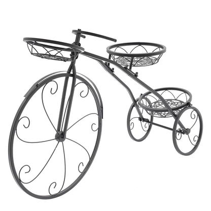 Crtohbnl Tricycle Plant Stand Large Detachable Bicycle Flower Shelf Flower Pot Cart Holder for Home Garden Patio